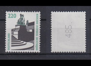 Bund 1936 A RM mit senkrechter ungerader neuer Nummer SWK 220 Pf postfrisch