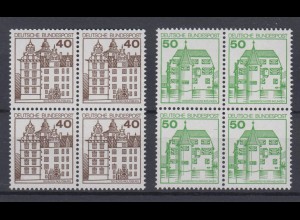 Bund 1037-1038 4er Block Burgen+Schlösser 40 Pf + 50 Pf postfrisch