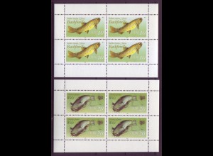 DDR Klbg. 3095-3096 I Süßwasserfische 5 Pf + 10 Pf postfrisch