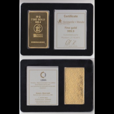 Goldbarren 50 Gramm Umicore/Heraeus