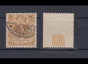 Deutsches Reich 45c Wertziffer Krone Perlenoval 3 Pf gestempelt Farbgeprüft /3
