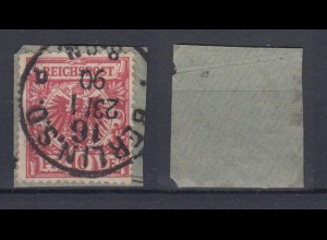 Deutsches Reich 47a Wertziffer Krone im Perlenoval 5 Pf gestempelt Farbgeprüft 