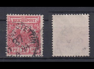 Deutsches Reich 47c Wertziffer Krone Perlenoval 10 Pf gestempelt Farbgeprüft /3