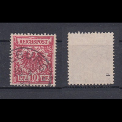 Deutsches Reich 47d Wertziffer Krone Perlenoval 10 Pf gestempelt Farbgeprüft /4
