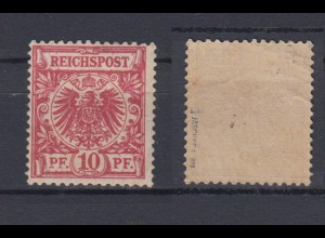 Deutsches Reich 47da Wertziffer Krone im Perlenoval 10 Pf ** geprüft Jäscke /1