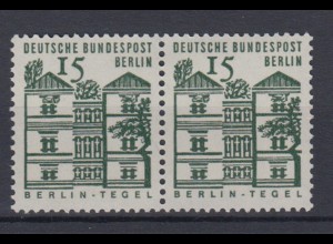 Berlin 243 waagerechtes Paar Deutsche Bauwerke klein 15 Pf postfrisch