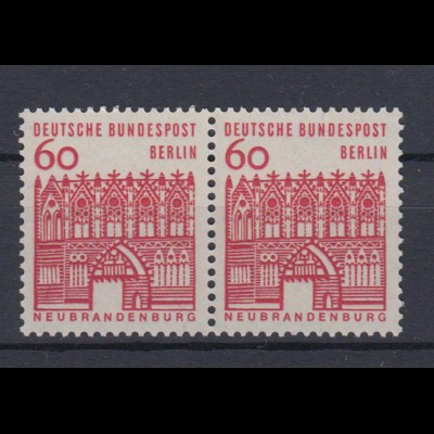 Berlin 247 waagerechtes Paar Deutsche Bauwerke klein 60 Pf postfrisch