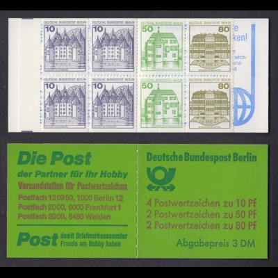 Berlin Markenheftchen 13b Burgen und Schlösser 1982 postfrisch 