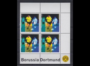 Bund 1879 Eckrand rechts 4er Block Dt. Fußballmeister Borussia Dortmund 100 Pf**