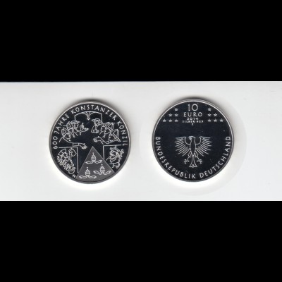Silbermünze 10 Euro spiegelglanz 2014 600 Jahre Konstanzer Konzil 
