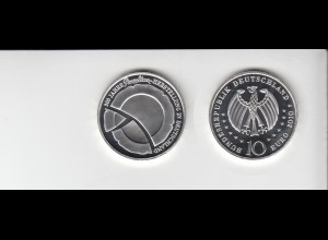 Silbermünze 10 Euro stempelglanz 2010 100 Jahre Porzellanherstellung 