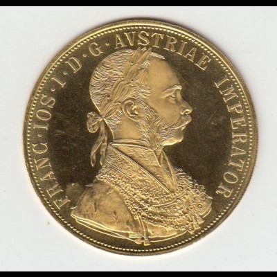 Goldmünze Österreich Franz Joseph I. 4 Dukaten 1915 