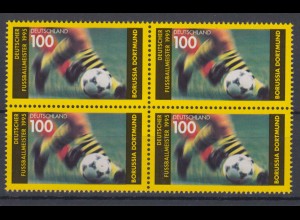Bund 1833 4er Block Fußballmeister Borussia Dortmund 1995 100 Pf postfrisch