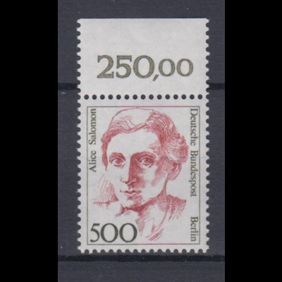 Berlin 830 mit Oberrand Frauen Alice Salomon 500 Pf postfrisch