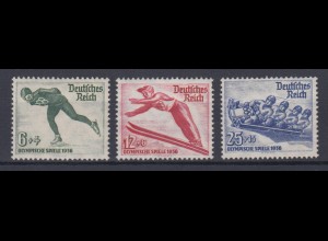Deutsches Reich 600 - 602 Olympische Winterspiele 1936 kompl. Satz ** 