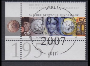 Bund 2618 Eckrand links unten 50 Jahre Deutsche Bundesbank 55 C ESST Berlin