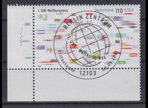 Bund 2215 Eckrand links unten Flaggen 110 Pf/0,56 € ESST Berlin
