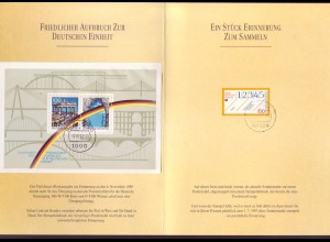Bund Bl. 22 + 1652 Erinnerungsbeleg Postleitz. 1990 Ein Stück Erinnerung Sammeln
