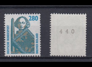Bund 1381 RM mit gerader Nummer SWK 280 Pf postfrisch