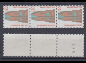 Bund 1375 RM 3er Streifen mit gerader Nummer SWK 120 Pf postfrisch