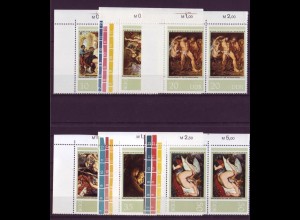 DDR 2229-2234 Eckrand im Paar Peter Paul Rubens 10,15, 20, 25, 35+50 Pf **