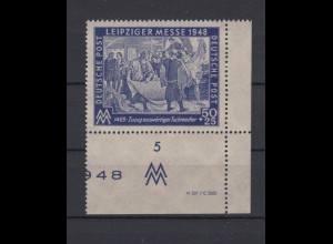 Sowjetische Zone Allgemeine Ausgaben 199 Eckrand rechts unten mit DV postfrisch