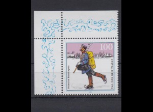 Bund 1764 Eckrand links oben Tag drer Briefmarke 100 Pf postfrisch