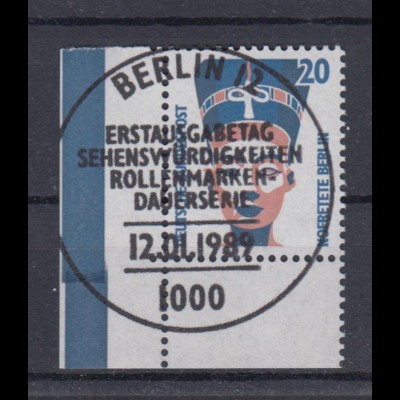 Bund 1398 Eckrand links unten SWK 20 Pf mit Ersttagsstempel Berlin