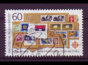 Bund 1395 IV mit Plattenfehler Briefmarken für Bethel 60 Pf gestempelt /3