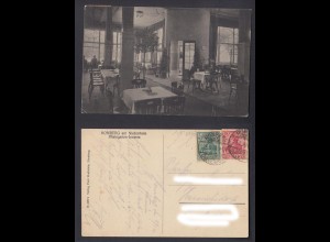 Ansichtskarte Homberg am Niederrhein Rheingarten Inneres gestempelt 1920