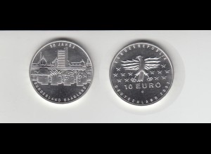 Silbermünze 10 Euro stempelglanz 2007 50 Jahre Saarland 