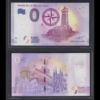 0 Euro Souvenir Schein UE PL 2017-1 FR Phare de la Vieille Eifelturm 