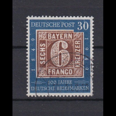 Bund 115 I mit Plattenfehler 100 Jahre deutsche Briefmarken 30 Pf gestempelt