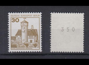 Berlin 534 I RM mit gerader Nr. Burgen + Schlösser 30 Pf postfrisch