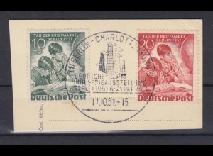 Berlin 80-81 Tag der Briefmarke 1951 Berlin Sonderstem. auf Postkartenausschnitt