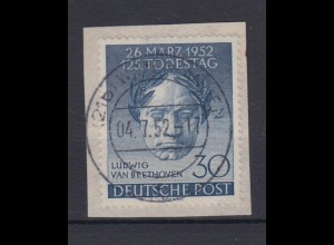 Berlin 87 125. Todestag von Ludwig v. Beethoven 30 Pf Vollstempel auf Briefstück