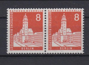 Berlin 187 waagerechtes Paar Berliner Stadtbilder 8 Pf postfrisch