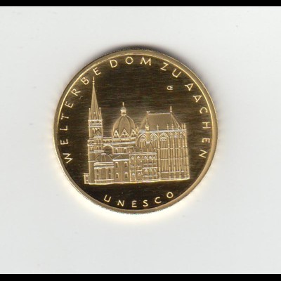 Goldmünze 100 Euro 2012 UNESCO Weltkulturerbe Dom zu Aachen