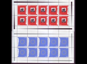 Bund 1790-1791 10er Bogen Europa 100 Pf + 200 Pf postfrisch 