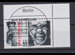 Bund 2489 Eckrand rechts oben Max Schmeling 55 C ESST Berlin