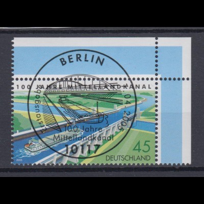 Bund 2454 Eckrand rechts oben 100 Jahre Mittellandkanal 45 C ESST Berlin