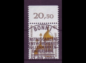 Bund 1687 mit Oberrand SWK 41 Pf mit Ersttagstempel Bonn