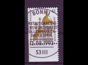Bund 1687 mit Unterrand SWK 41 Pf mit Ersttagstempel Bonn