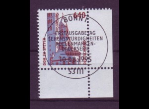 Bund 1811 Eckrand rechts unten SWK 640 Pf mit Ersttagstempel Bonn