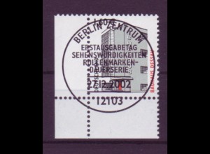Bund 2302 Eckrand links unten SWK 160 Cent mit Ersttagsstempel Berlin