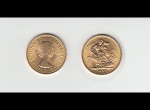 Goldmünze Großbritannien Elisabeth II. 1 Sovereign 1967