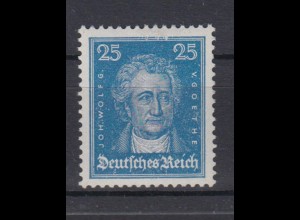 Deutsches Reich 393 Johann Wolfgang v. Goethe 25 Pf postfrisch 