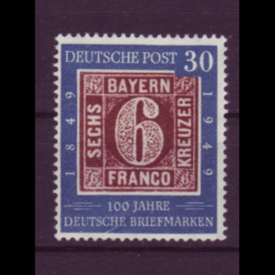 Bund 115 VI mit Plattenfehler 100 Jahre deutsche Briefmarken 30 Pf postfrisch