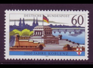 Bund 1583 x ohne Fluoreszenz 2000 Jahre Koblenz 60 Pf postfrisch