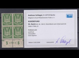 Deutsches Reich 344 x Paar Unterrand + HAN 5 Pf ** Kurzbefund Schlegel/4